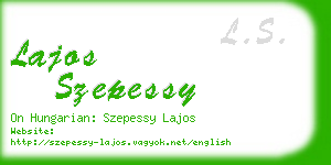 lajos szepessy business card